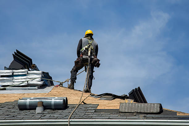 Professional Roofing technician working in San Mateo, FL